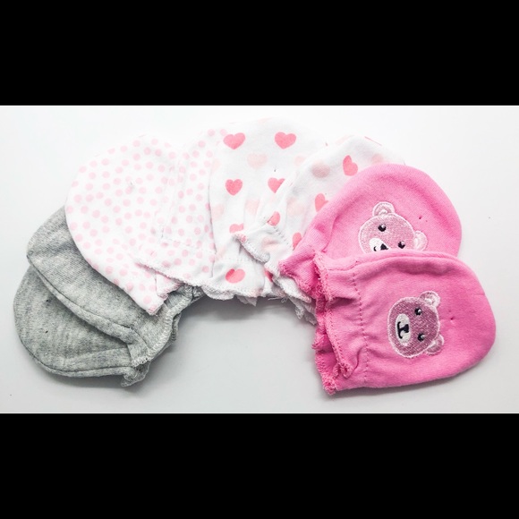 Baby Girls 4 pack Mittens Set - Picture 2 of 8